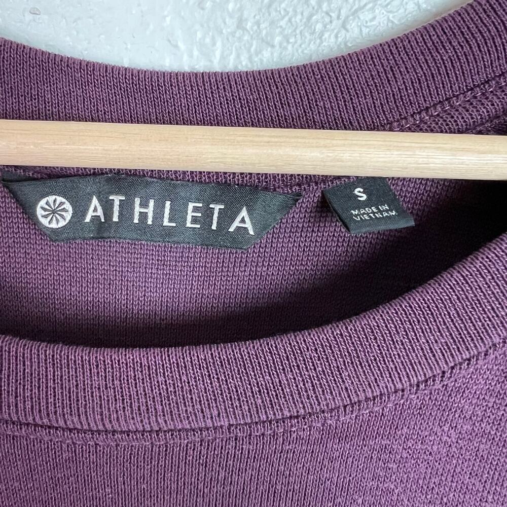 Athleta Serenity Criss Cross Soft Top Long Sleeve Eggplant Purple‎ Size Small - Picture 3 of 8